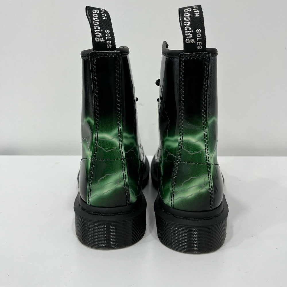 DR. MARTENS 1460 FLASH SMOOTH LEATHER BOOTS HALLOWEEN LIGHTNING SIZE 5 - Picture 4 of 6
